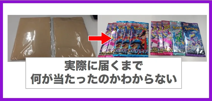 手元に届いて初めて中身が分かる