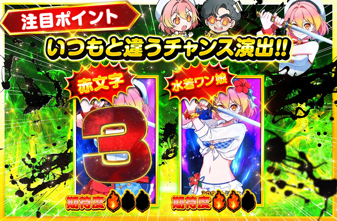 3カウント チャンス演出バナー