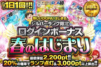 DOPA 新ログインボーナス シルバー