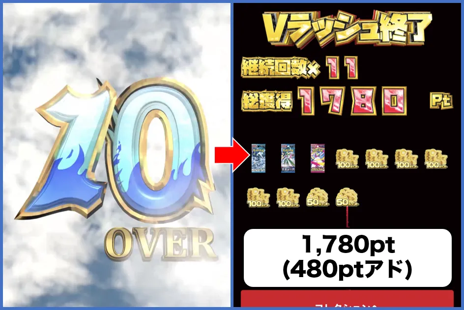 エクストレカ-パック＆ポイントVラッシュ結果