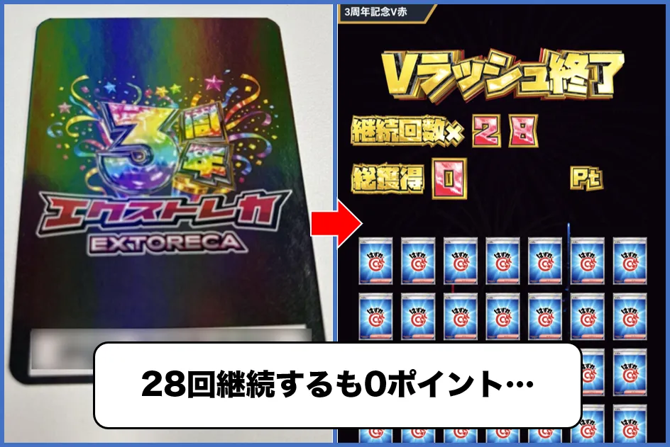 エクストレカ-周年Vラッシュ赤-結果