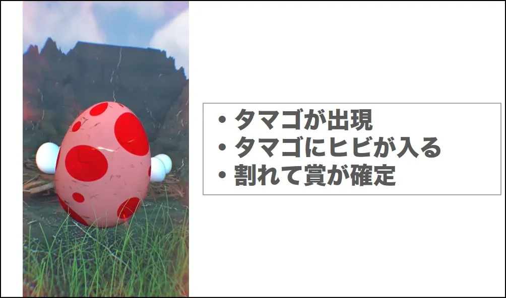 エクストレカタマゴ演出