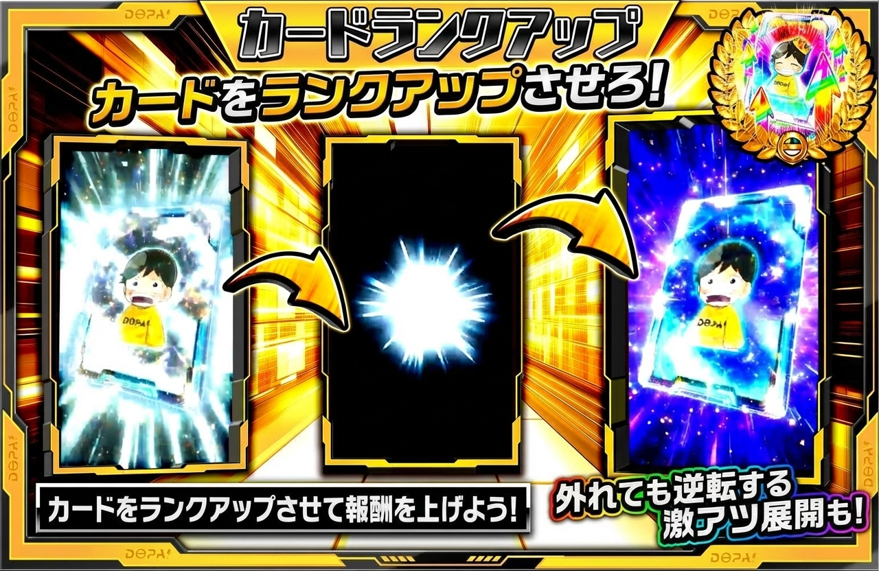 カードランクアップ演出解説バナー