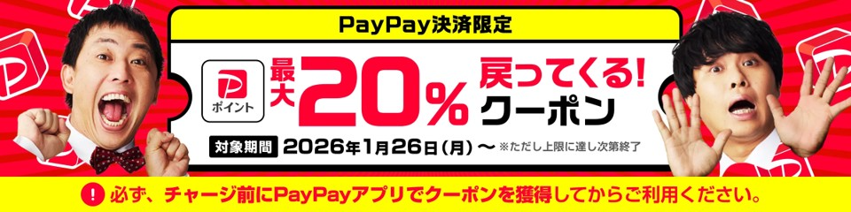 PayPay決済で20%のポイントがもらえる!