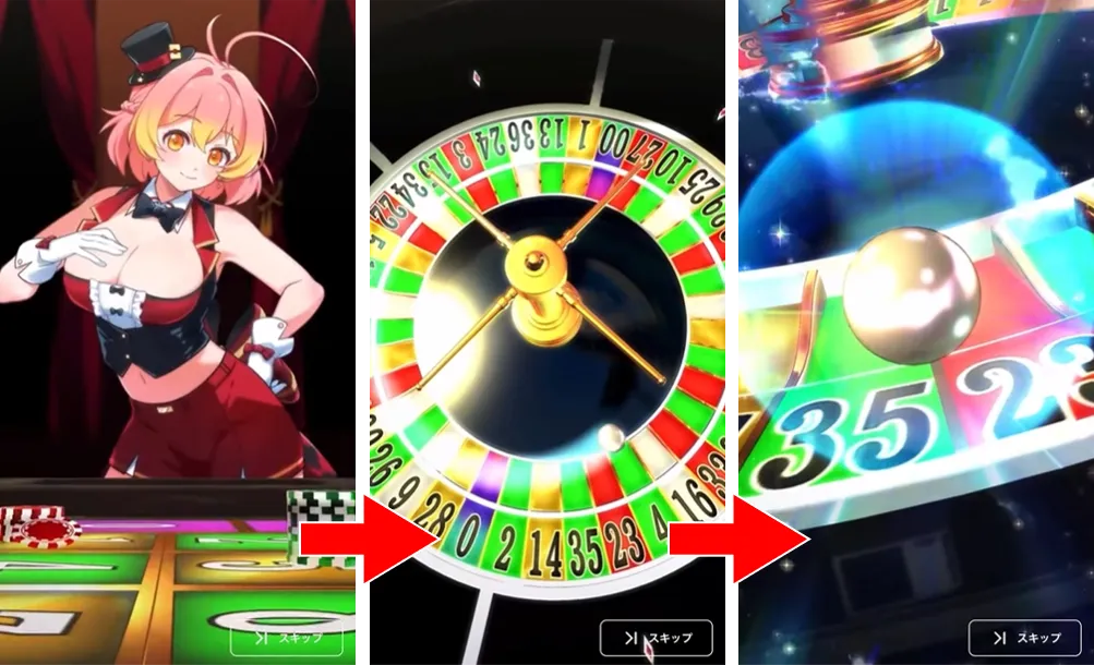 ルーレット演出一例