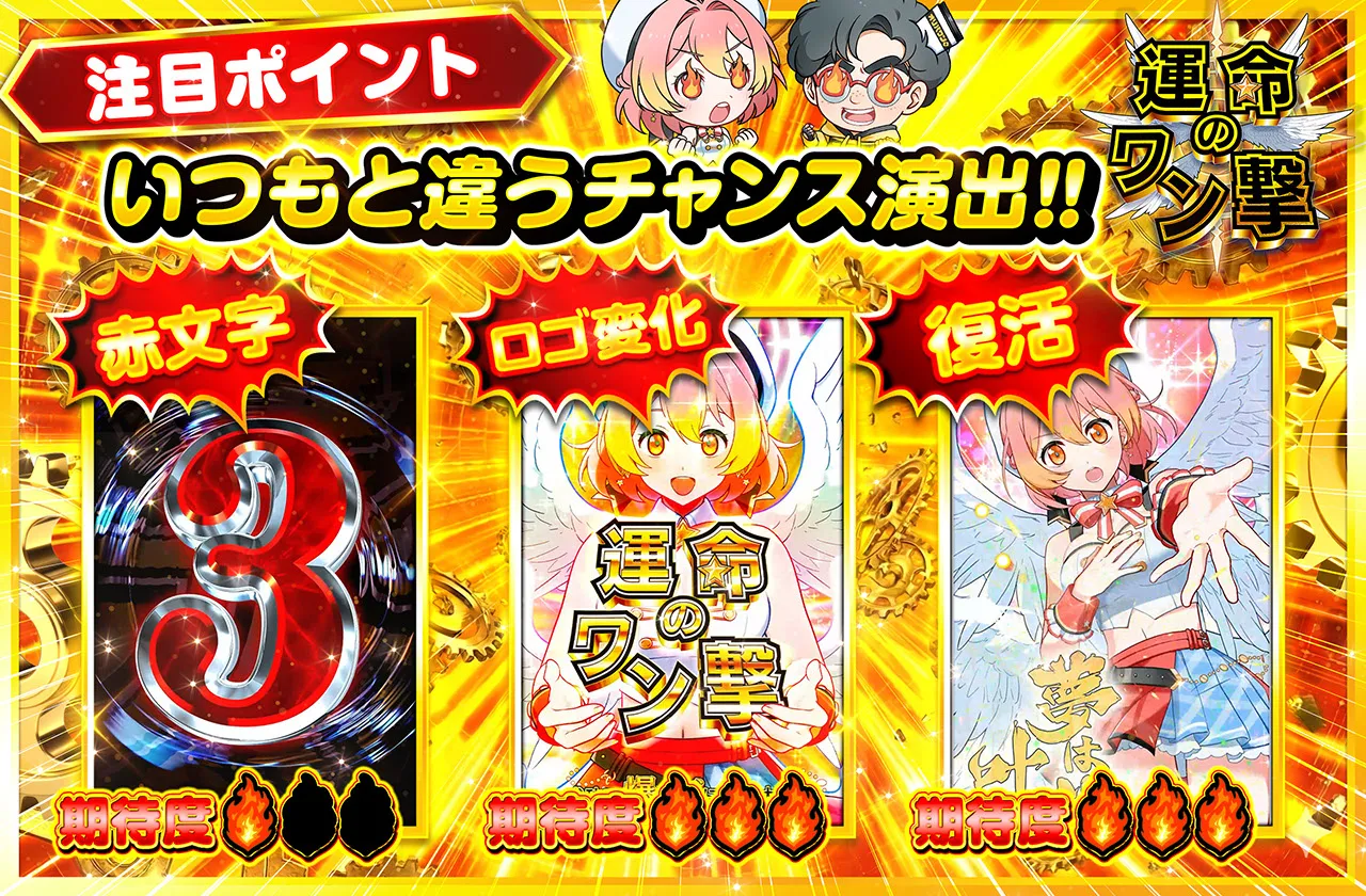 運命のワン撃 チャンス演出バナー