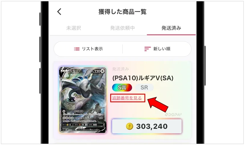 DOPA 追跡番号を見てどこまで来ているか確認する