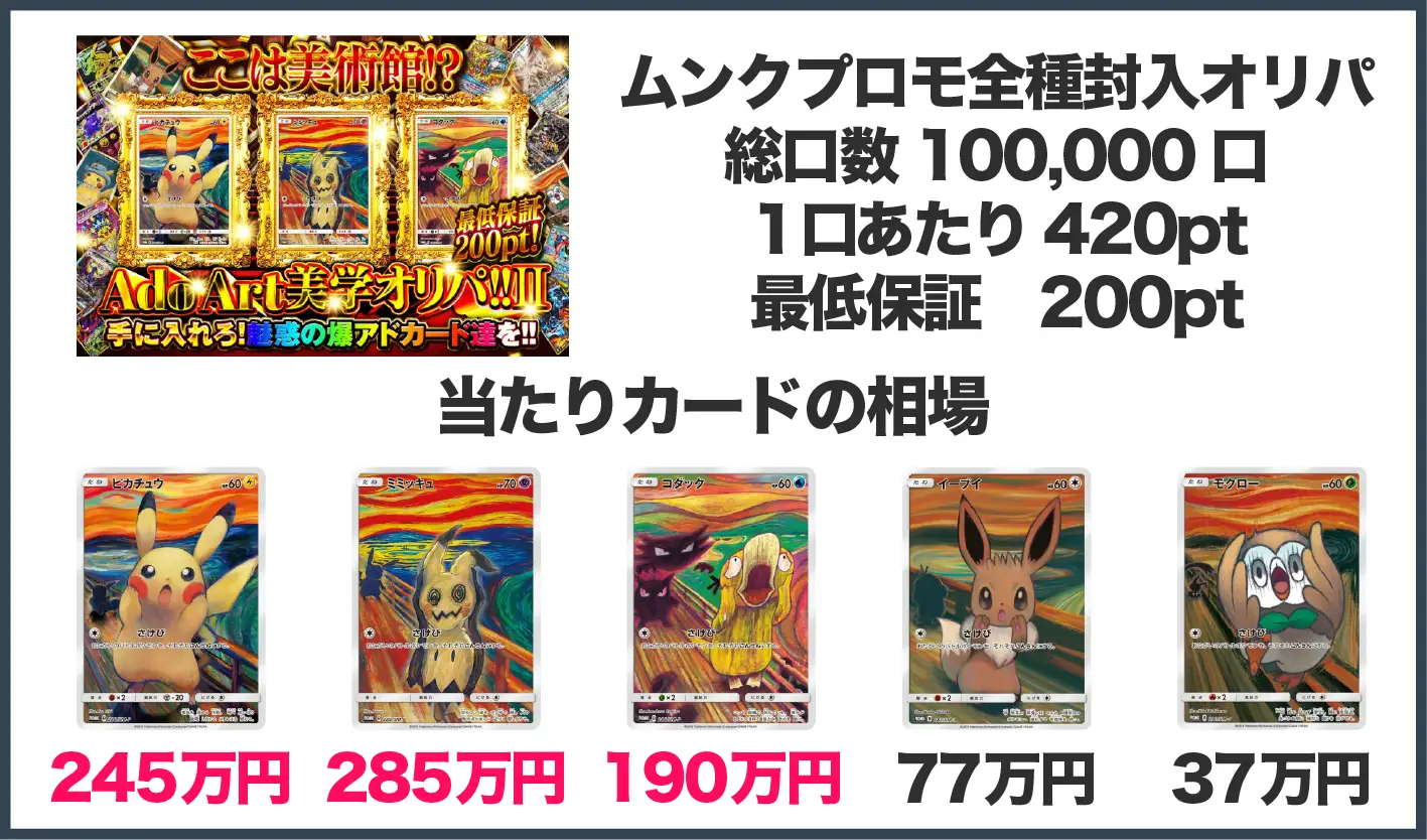 Reveオリパ評判-ムンクプロモ全種封入オリパ