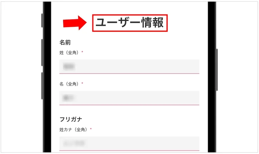 DOPA ユーザー情報を入力する
